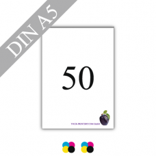 Leimblock | 80g Naturpapier weiss | DIN A5 | 4/4-farbig | 50 Blatt